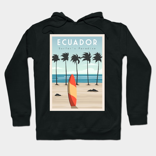 Ecuador surf beach Hoodie by SerenityByAlex